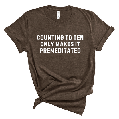 Wholesale Premeditated Graphic Tee - Heather Brown Tee