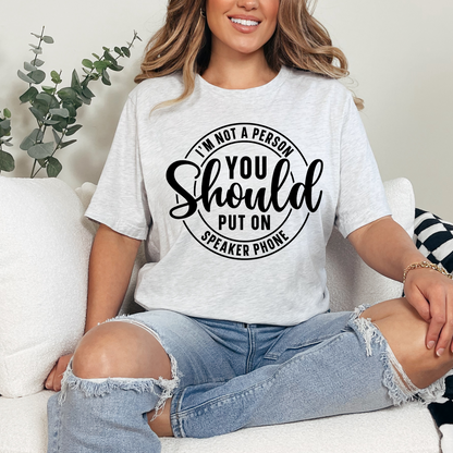 Wholesale I'm not the Person Graphic Tee - Light Pink Tee