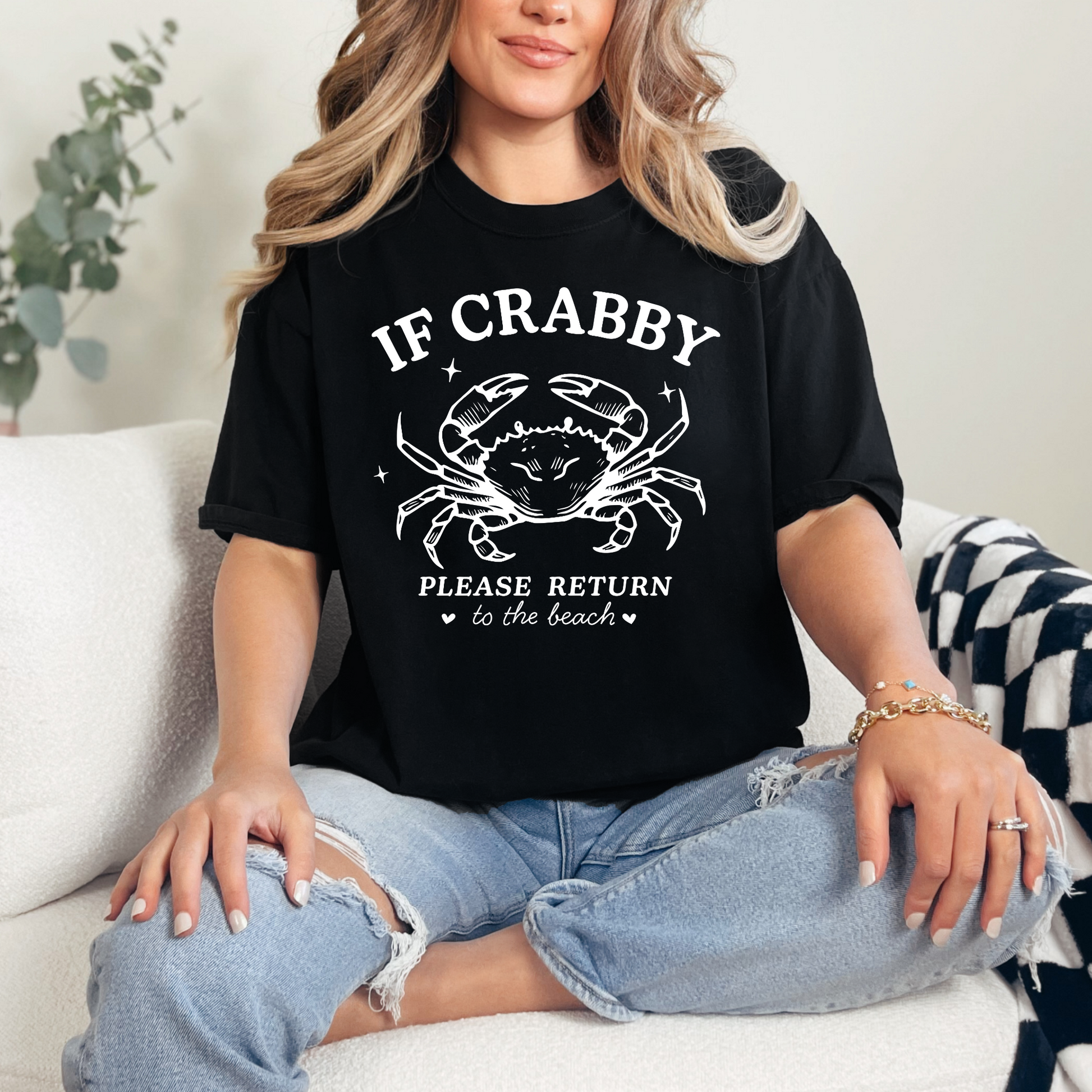 Wholesale If Crabby Graphic Tee - Black Tee