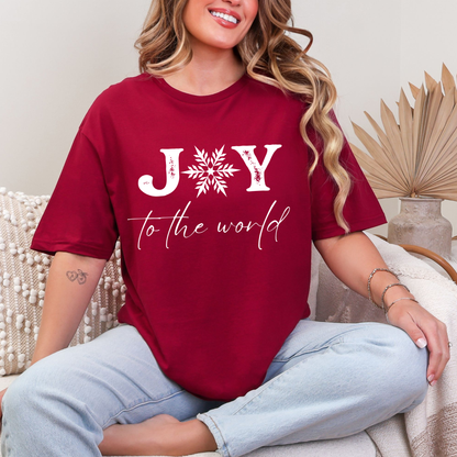 Joy to the World Snowflake Graphic Tee