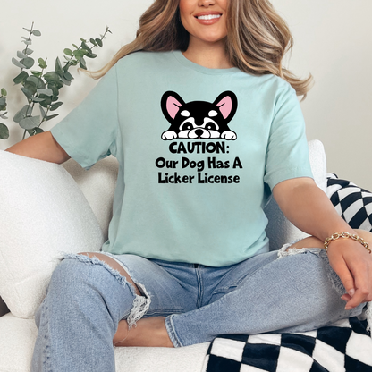 Wholesale Licker License Graphic Tee - Dusty Blue Tee