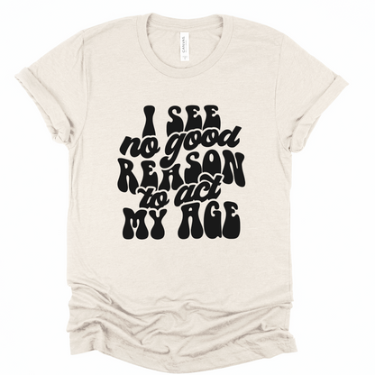 Wholesale No good reason Graphic Tee - Sand Sweatshirt