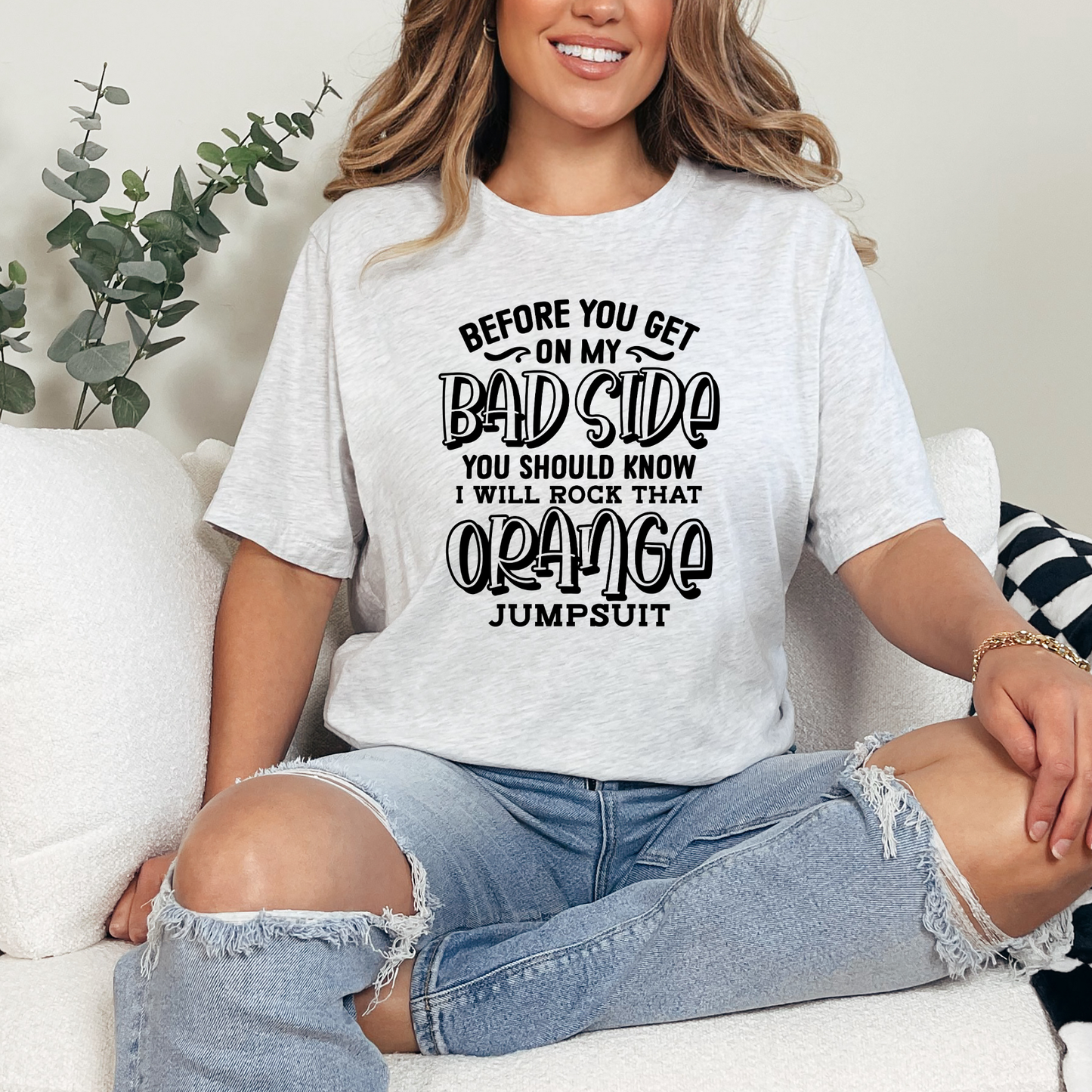 Wholesale Before You Get on My Bad Side Graphic Tee - Ash Tee