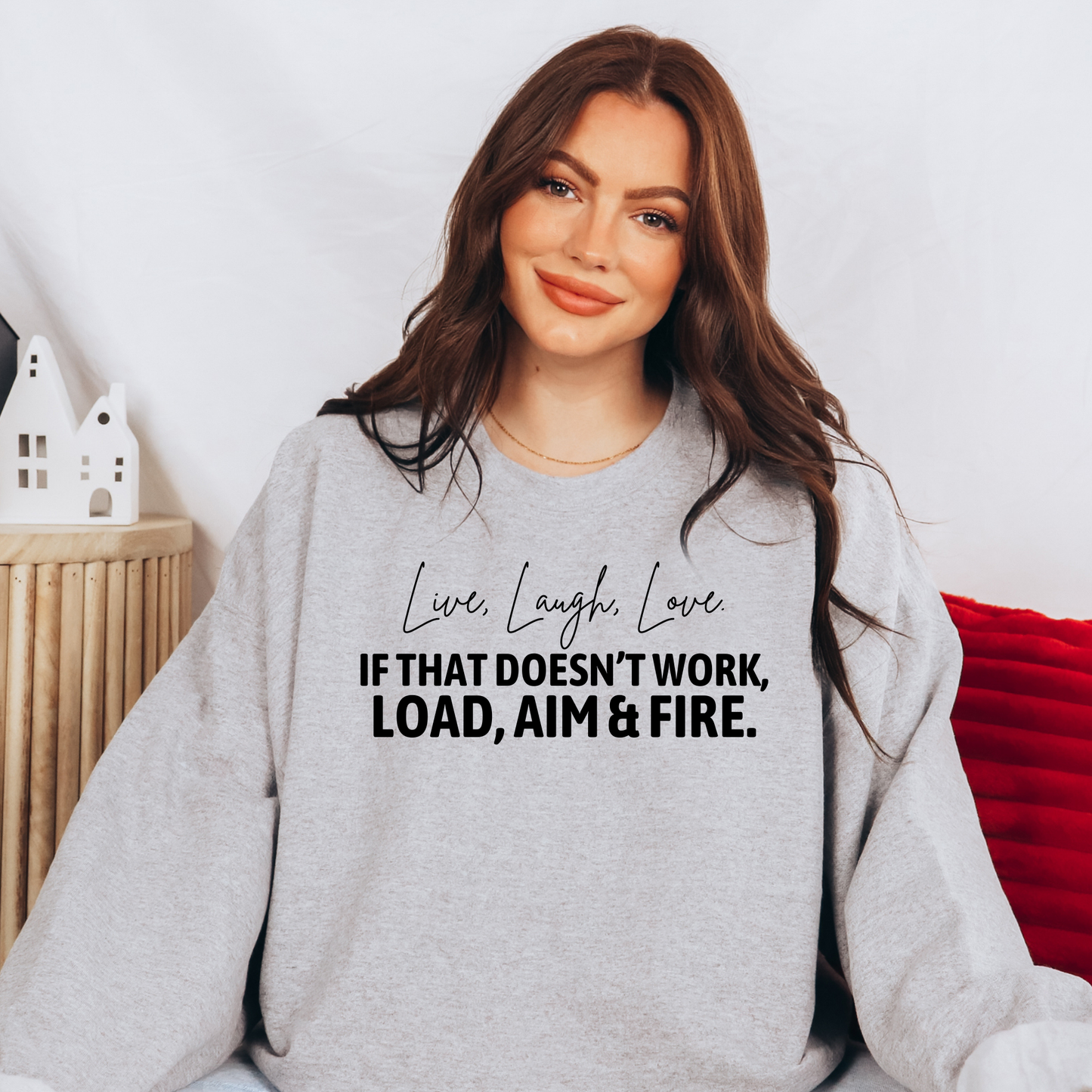 Wholesale Load Aim Fire - Grey Tee