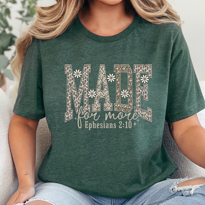 Wholesale Made For More Camo Graphic Tee - Heather Forest