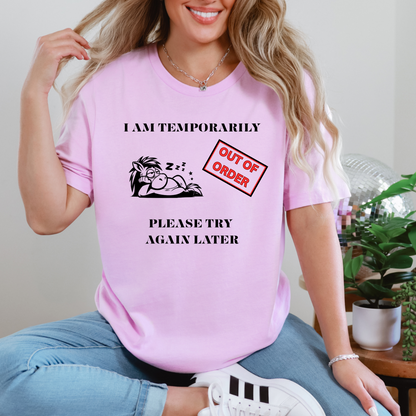 Wholesale Out of Order Graphic Tee - Lilac Tee
