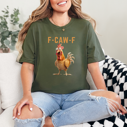 Wholesale F-Caw-F Chicken Graphic Tee - Military Green Tee