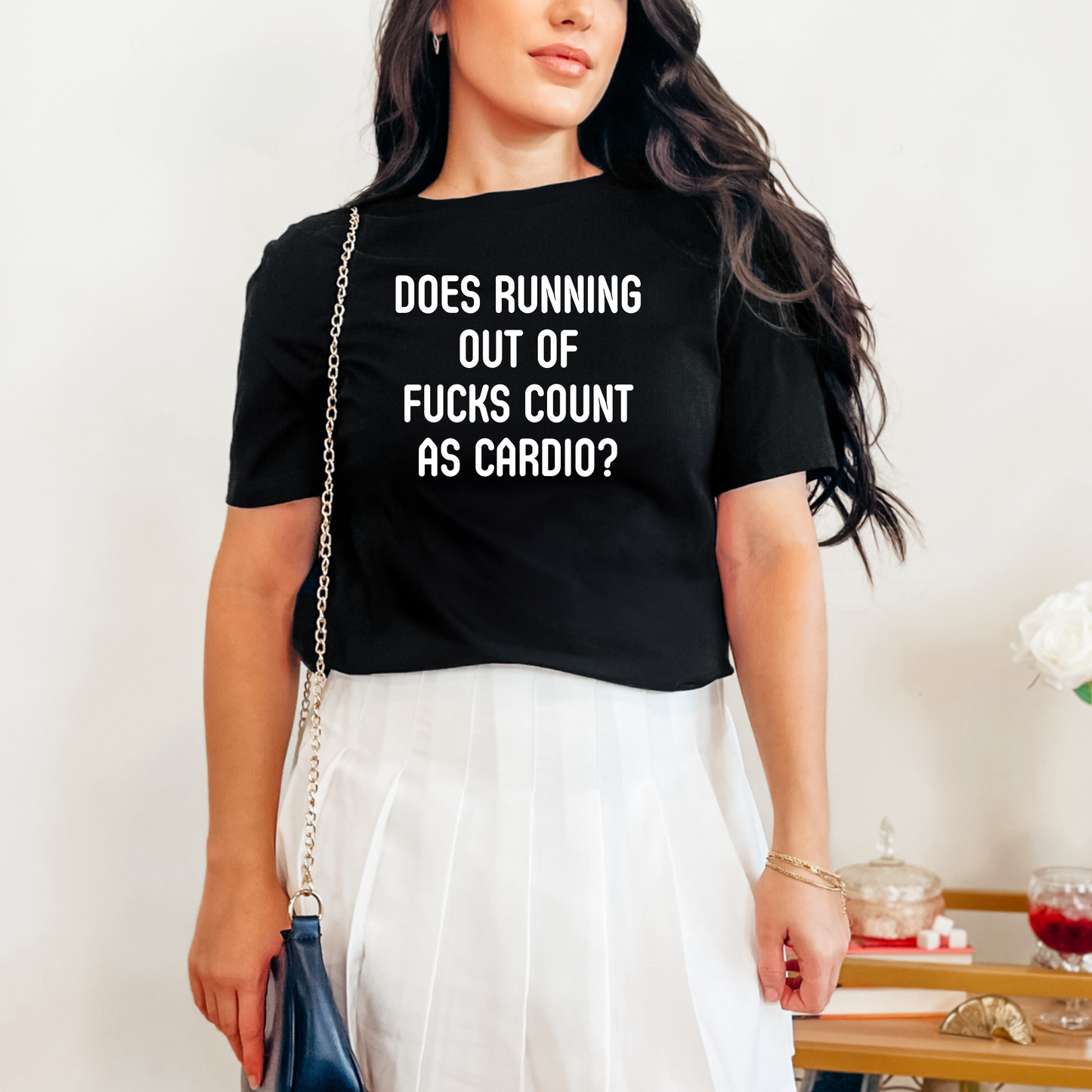 Wholesale Running out Graphic Tee - Black Tee