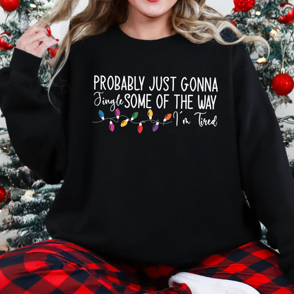 Wholesale Probably Just Gonna Jingle Graphic Sweatshirt - Black