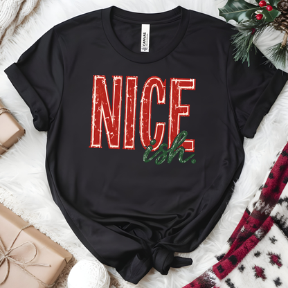Wholesale Nice'ish Graphic Tee - Black