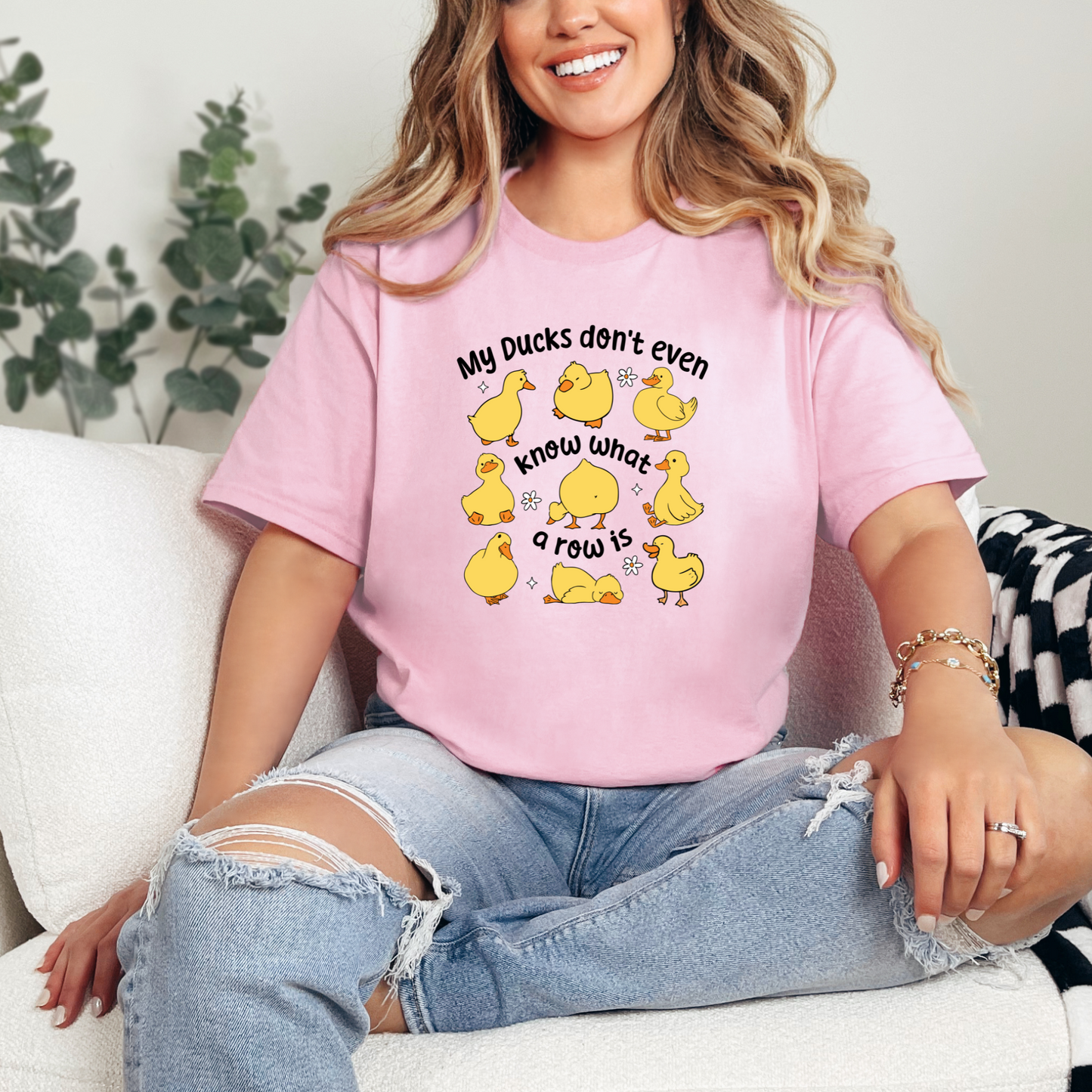 Wholesale My Ducks Don't Even Graphic Tee - Light Pink Tee