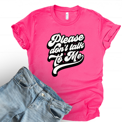 Wholesale Don't talk to me Graphic Tee - White Sweatshirt