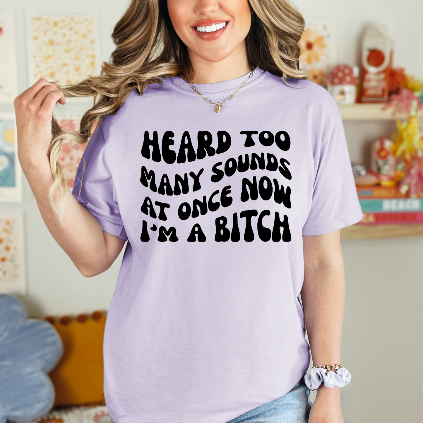 Wholesale Too many sounds Graphic Tee - CC Orchid Tee