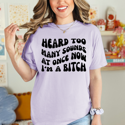 Wholesale Too many sounds Graphic Tee - CC Orchid Tee