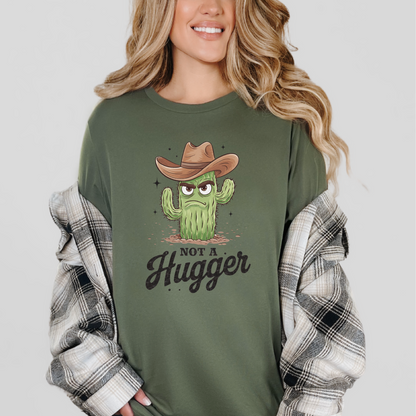 Wholesale Not a Hugger Graphic Tee - Dusty Blue Tee