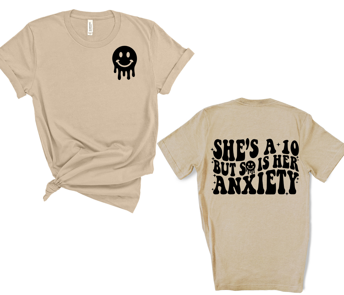 Wholesale So is her anxiety Graphic Tee - Tan