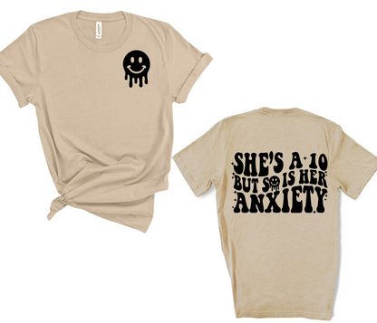 Wholesale So is her anxiety Graphic Tee - Tan