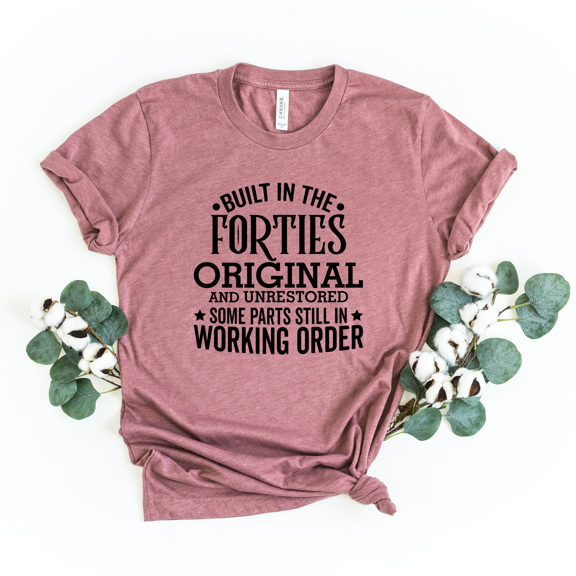 Wholesale Built in the Forties Graphic Tee - Heather Dust Tee