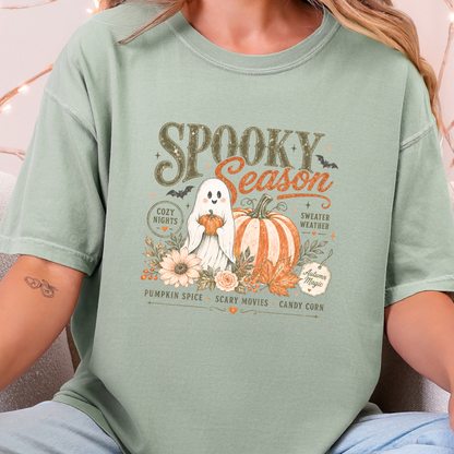 Wholesale Retro Halloween Spooky Season Graphic Tee - Bay