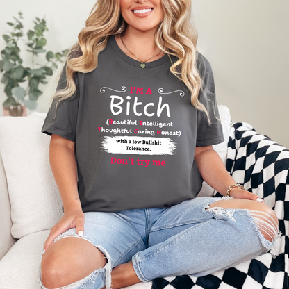 Wholesale I'm a Bitch Graphic Tee - Asphalt Tee