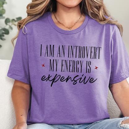 Wholesale Energy is Expensive Graphic Tee - Heather Team Purple