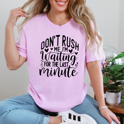 Wholesale Waiting for the Last Minute Graphic Tee - Lilac Tee