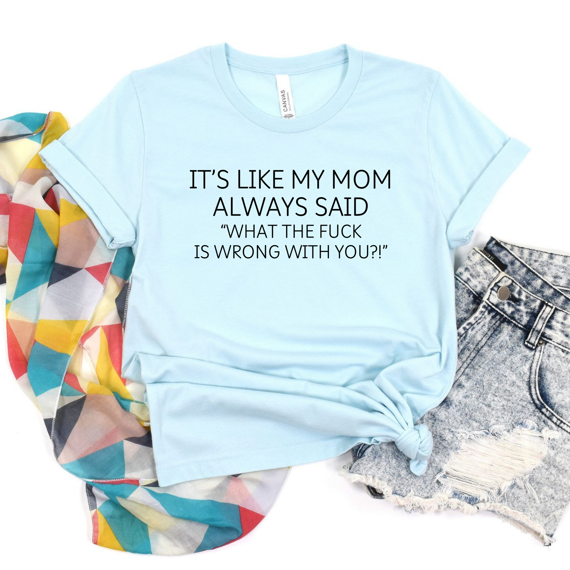 Wholesale My mom always said Graphic Tee - Heather Sunset Tee
