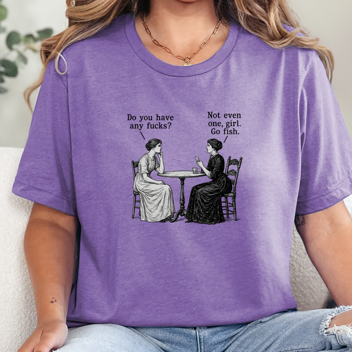 Wholesale Do You have any? Graphic Tee - Heather Team Purple Tee