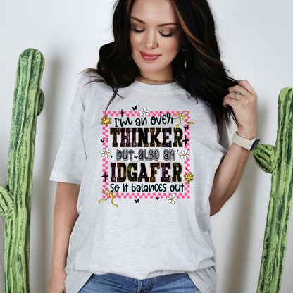 Wholesale Over Thinker Graphic Tee - Ash Tee