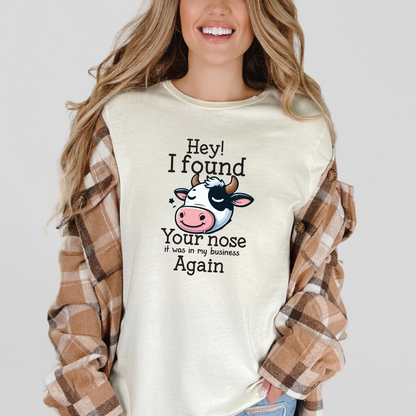 Wholesale I Found Your Nose Graphic Tee - Natural Tee