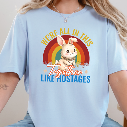 Wholesale In This Together Like Hostages Graphic Tee - Baby Blue