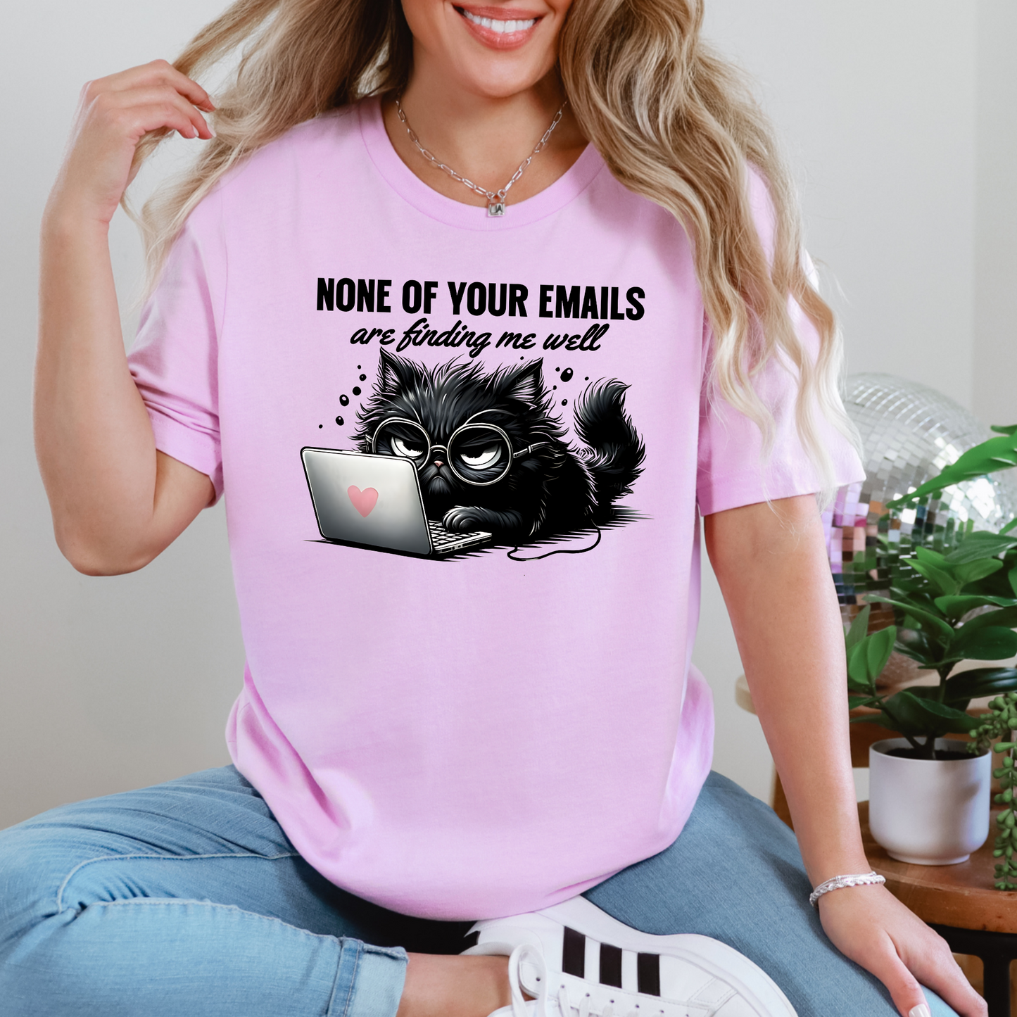 Wholesale Your Emails Graphic Tee - Lilac Tee