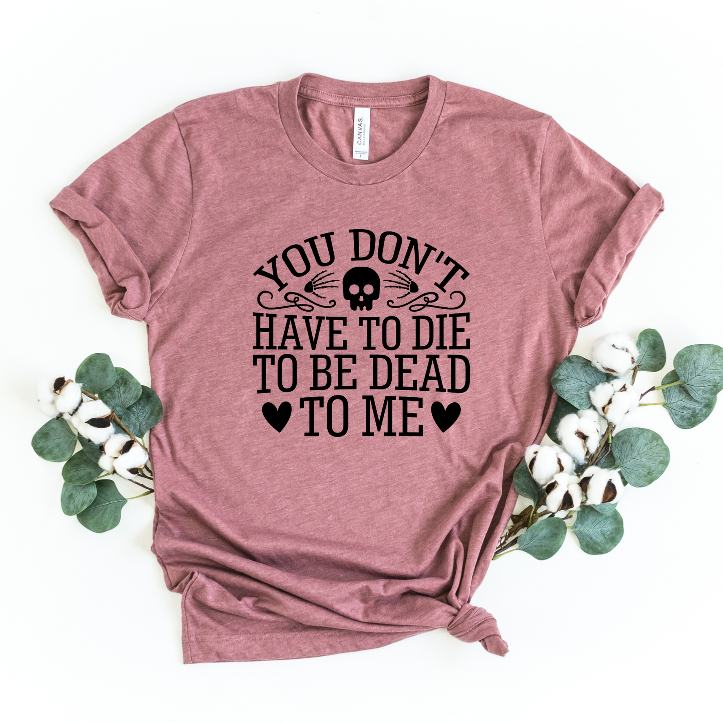 Wholesale You don't have to die Graphic Tee - Heather Mauve Tee