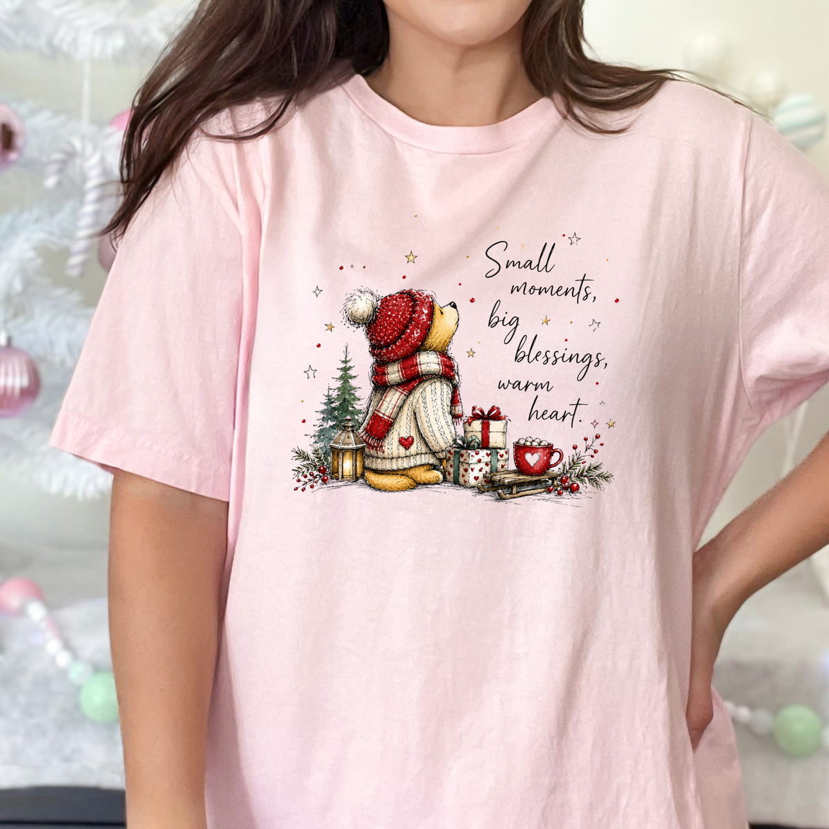 Wholesale Small Moments, Big Blessings Graphic Tee - Soft Pink