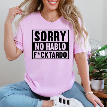 Wholesale No Hablo Graphic Tee - Lilac Tee