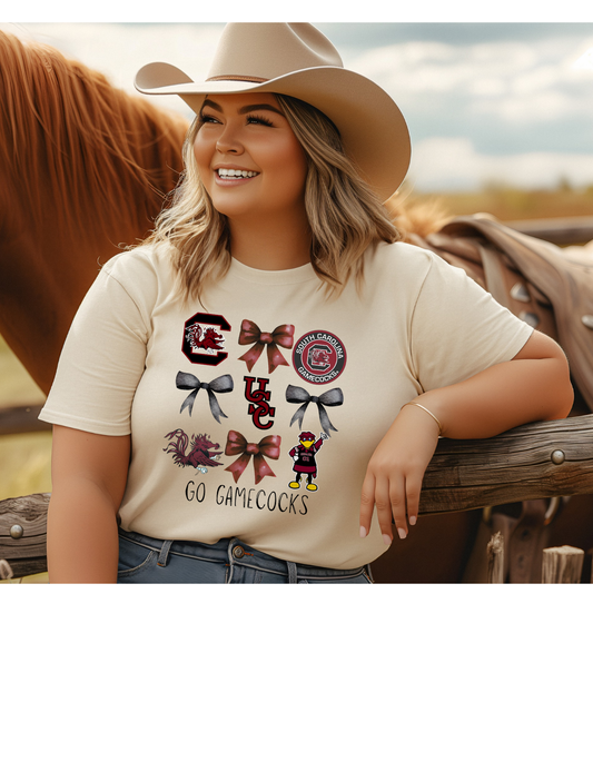 Gamecocks bows game day tee