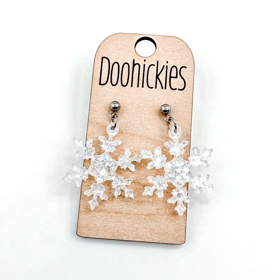 Razzle Dazzle Snowflake Collection - Christmas Acrylic Earrings