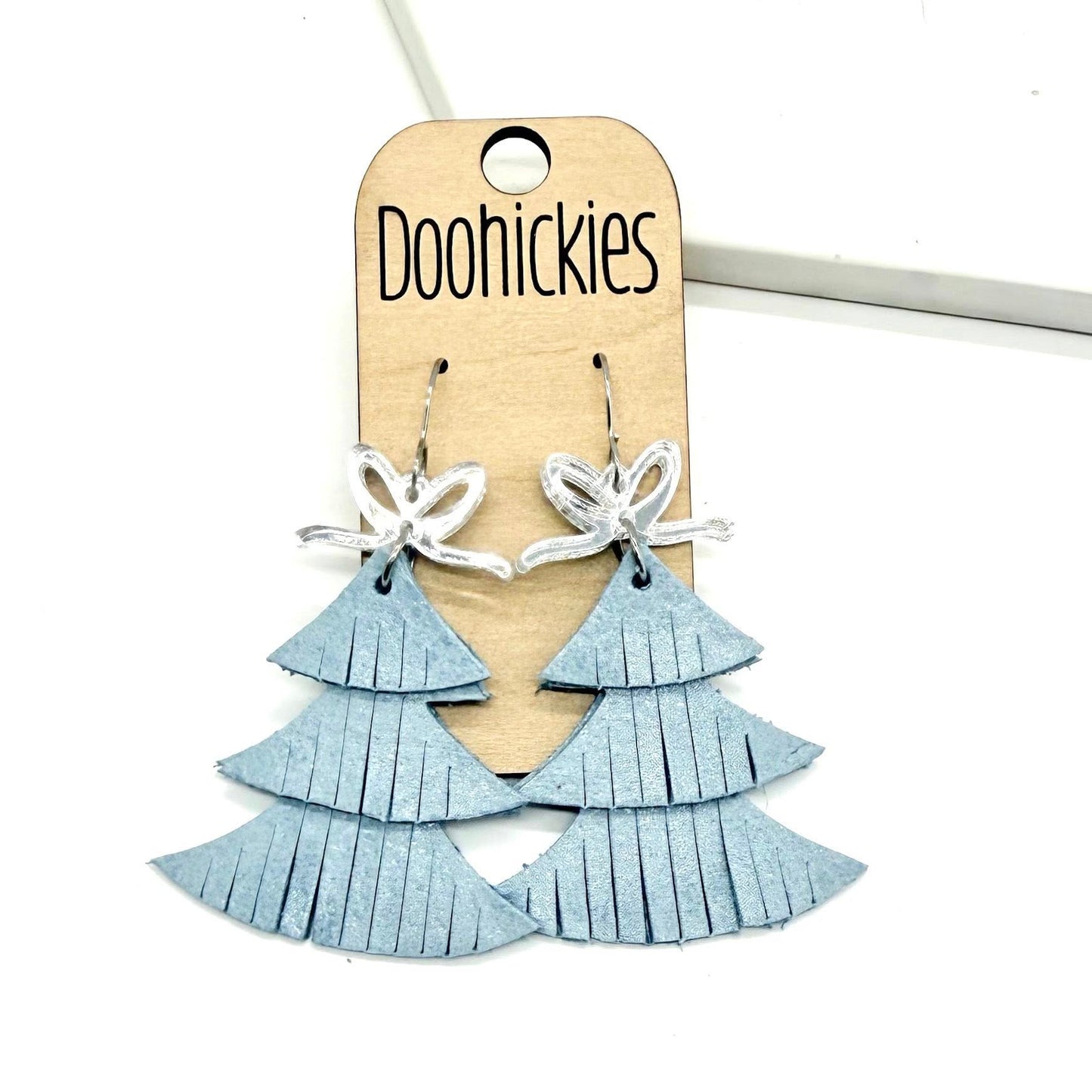 Holly Jolly Fringy Trees - Christmas Earrings