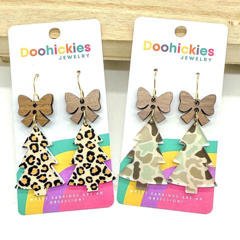 Country Christmas Tree Earring Collection