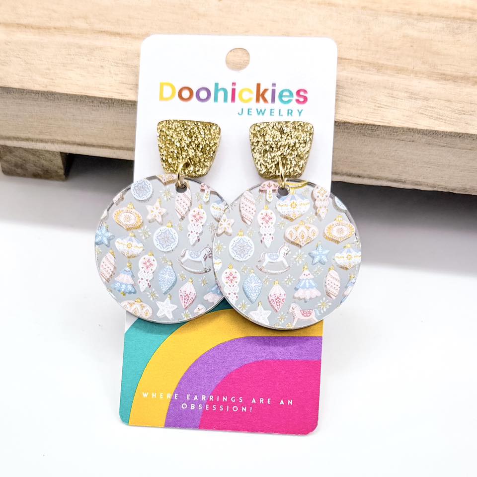 Christmas Mix Piggybacks - Christmas Acrylic Earrings