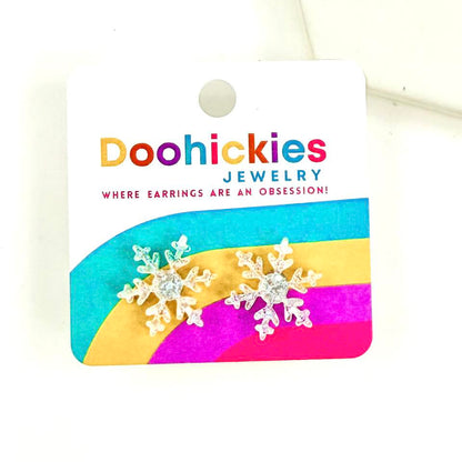 Winter Wonderland Snowflake Christmas Stud Earrings