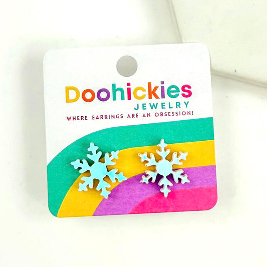 Winter Wonderland Snowflake Christmas Stud Earrings