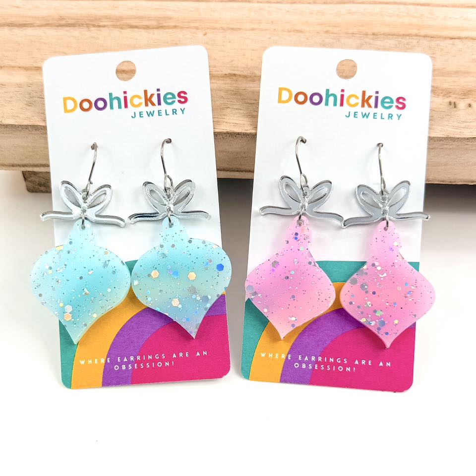 Sugar Crystal Vintage Ornament Collection - Christmas Acrylic Earrings