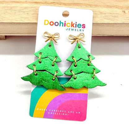 Traditional Shimmer Christmas Tree Earring Collection