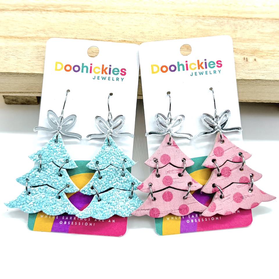 Yuletide Layered Christmas Tree Earring Collection