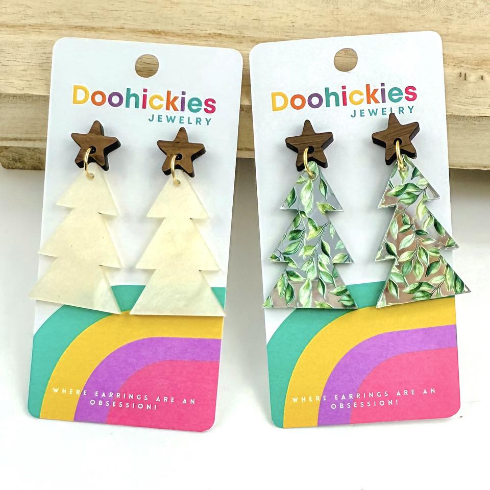 Down Home Layered Christmas Tree Earring Collection