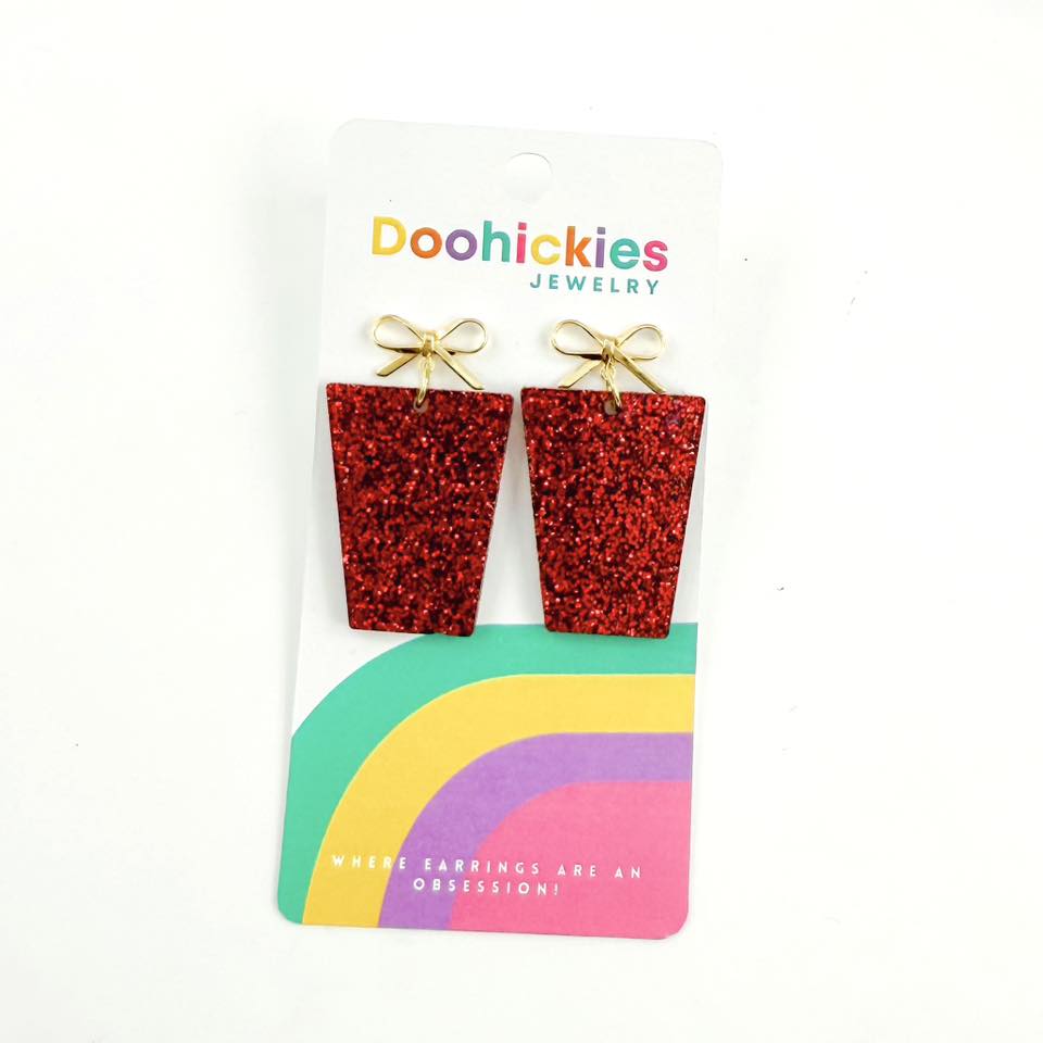 Traditional Christmas Present Acrylic Earring Collection