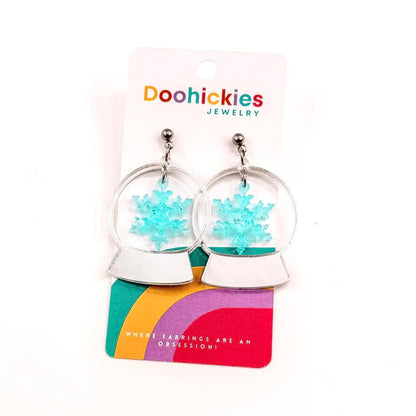 Christmas Snow Globe Acrylic Earring Collection
