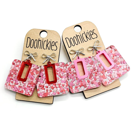 Lovey Bellas Collection - Valentines Acrylic Earrings