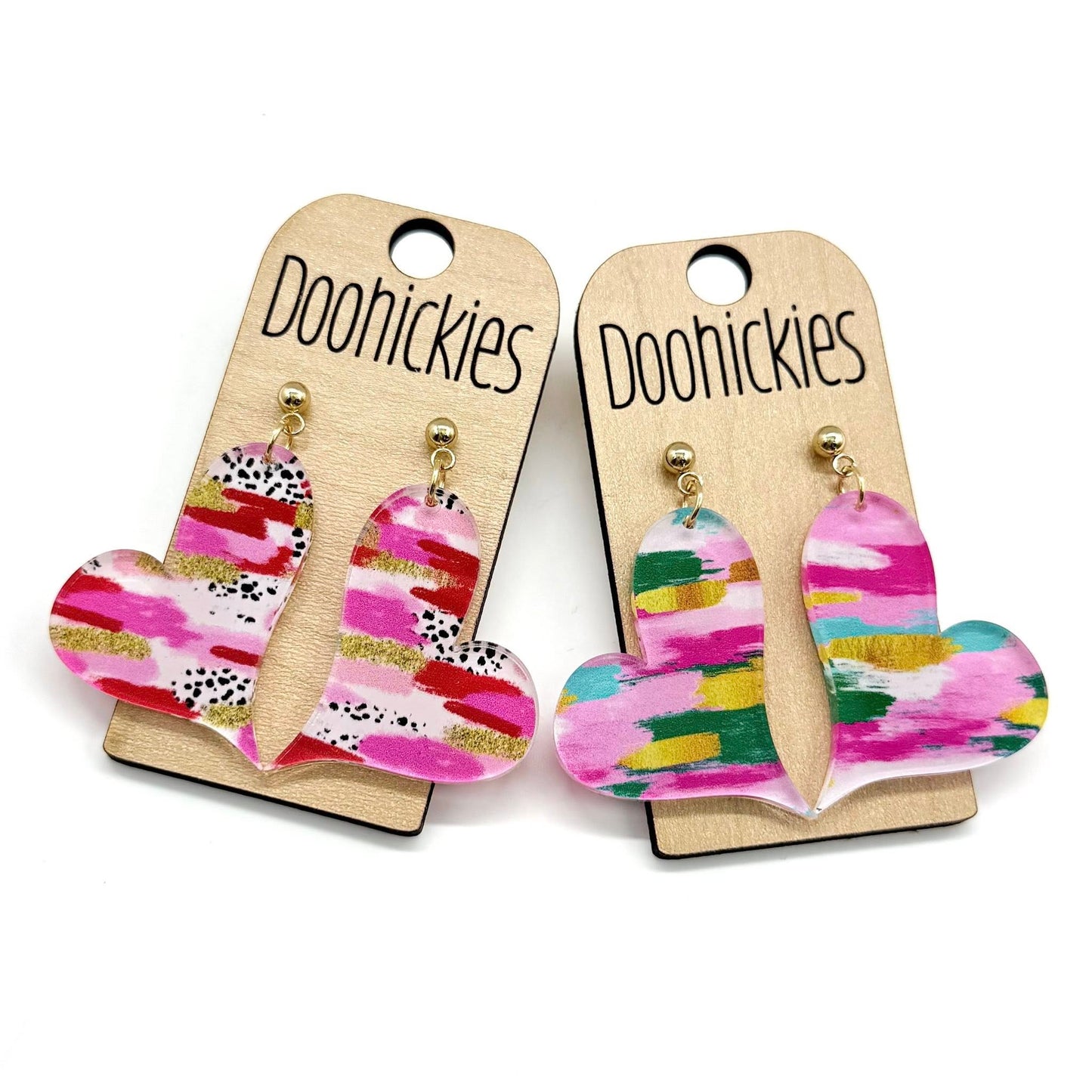 Bright Strokes Lil' Swoopy Hearts Collection - Valentines Earrings